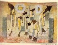 Pintura mural del templo del anhelo de Paul Klee